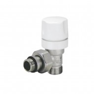 Микрометричен вентил за радиатор с О-пръстен, ъглов - 1/2“